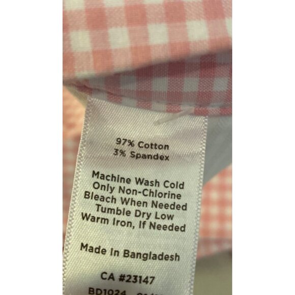 Talbots Pink Gingham Perfect Crop Pants Size 8 - Picture 4 of 10